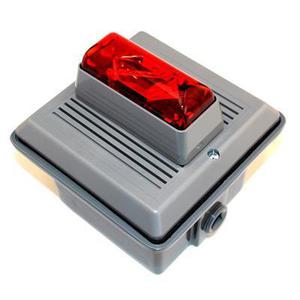 3015 3076 Audible Visual Alarm 120 VAC Red Strobe 02835