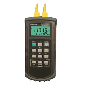HH506 A 2 Channel 7 Thermocouple types Datalogger Water Splash Proof 09375