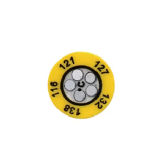 TL C5 5 Dot Circular Non Reversible Temperature Label 09199